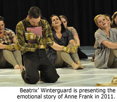 Beatrix' Winterguard is presenting the emotional story of Anne Frank in 2011.