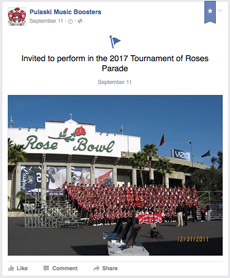 Pulaski HS Band on Facebook