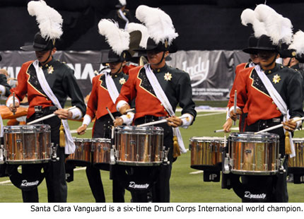 Santa Clara Vanguard is a six-time Drum Corps International world champion.