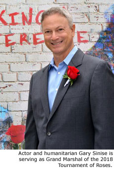 Actor and humanitarian Gary Sinise is serving as Grand Marshal of the 2018 Tournament of Roses.