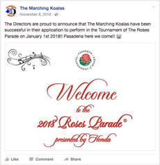 The Marching Koalas on Facebook