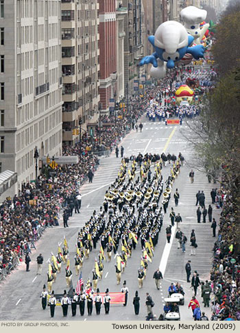 Towson University Marching Band 2009 Macy's Thanksgiving Day Parade Photo