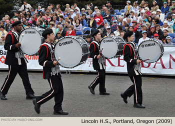 Lincoln Oregon High School Marching Band 2009 Grand Floral Parade Photo