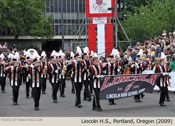 Lincoln Oregon High School Marching Band 2009 Grand Floral Parade Photo