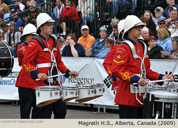 Magrath Alberta High School Marching Band 2009 Grand Floral Parade Photo