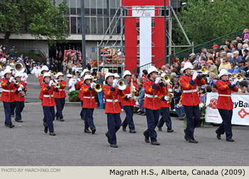 Magrath Alberta High School Marching Band 2009 Grand Floral Parade Photo