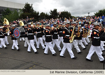 1st Marine Division Band California High School Marching Band 2009 Grand Floral Parade Photo