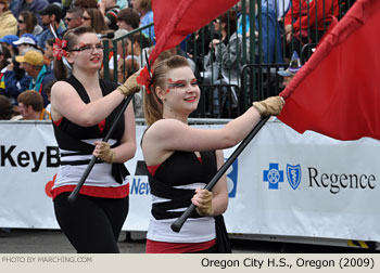 Oregon City High School Marching Band 2009 Grand Floral Parade Photo