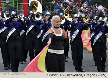 Sunset Oregon High School Marching Band 2009 Grand Floral Parade Photo