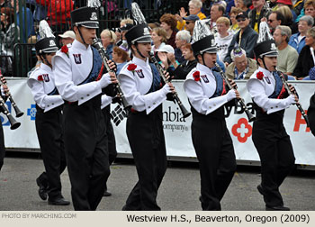 Westview Oregon High School Marching Band 2009 Grand Floral Parade Photo