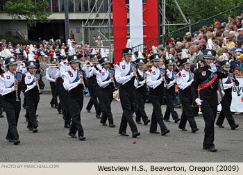 Westview Oregon High School Marching Band 2009 Grand Floral Parade Photo