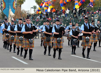 Mesa Caledonian Pipe Band 2010/2011 Fiesta Bowl Parade