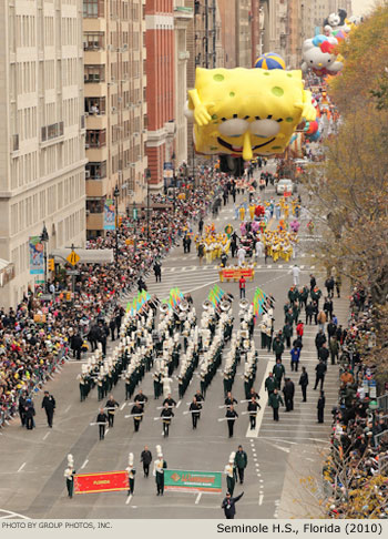 Seminole High School Marching Band 2010 Macy's Thanksgiving Day Parade Photo