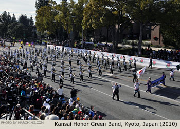 Kansai Honor Green Band 2010 Rose Parade