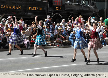 Clan Maxwell Pipes and Drums 2011 Calgary Stampede Parade Photo