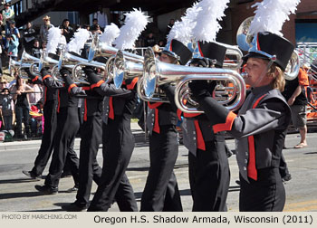 Oregon H.S. Shadow Armada Marching Band 2011 Calgary Stampede Parade Photo