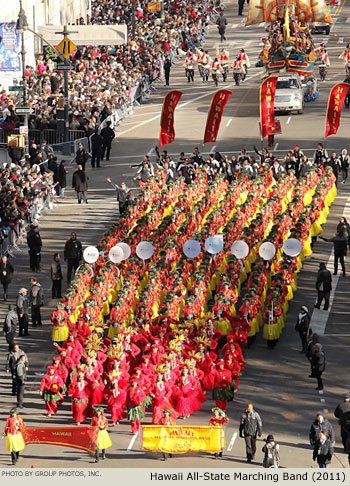 Hawaii All-State Marching Band, Kaneohe, Hawaii 2011 Macy's Thanksgiving Day Parade Photo