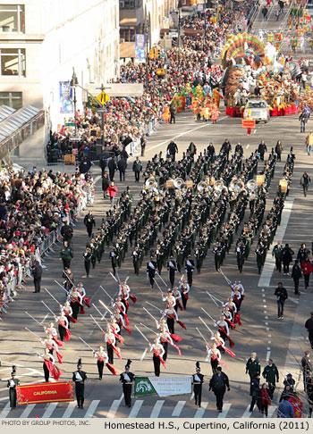 Homestead High School Marching Band, Cupertino, California 2011 Macy's Thanksgiving Day Parade Photo