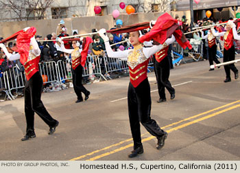 Homestead High School Marching Band, Cupertino, California 2011 Macy's Thanksgiving Day Parade Photo