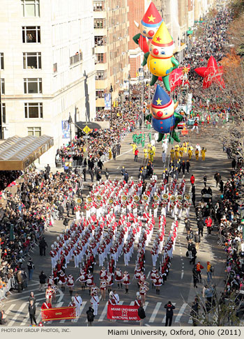 Miami University Marching Band, Oxford, Ohio 2011 Macy's Thanksgiving Day Parade Photo