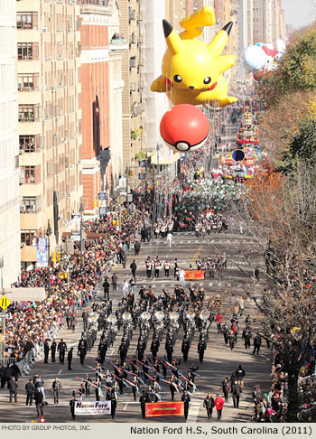 Nation Ford High School Marching Band, Fort Mill, South Carolina 2011 Macy's Thanksgiving Day Parade Photo