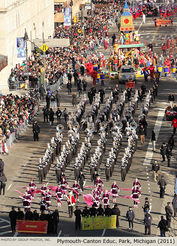 Plymouth-Canton Educational Park Marching Band, Canton, Michigan 2011 Macy's Thanksgiving Day Parade Photo