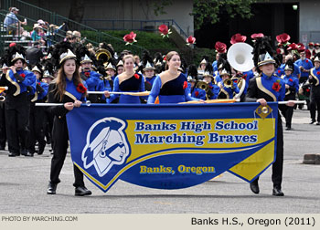 Banks Oregon High School Marching Band 2011 Grand Floral Parade Photo