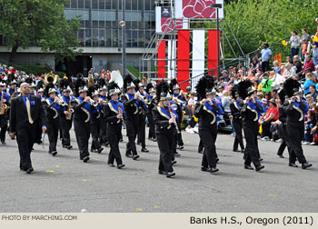 Banks Oregon High School Marching Band 2011 Grand Floral Parade Photo