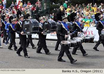 Banks Oregon High School Marching Band 2011 Grand Floral Parade Photo