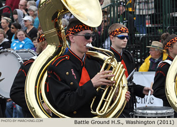 Battle Ground Washington High School Marching Band 2011 Grand Floral Parade Photo