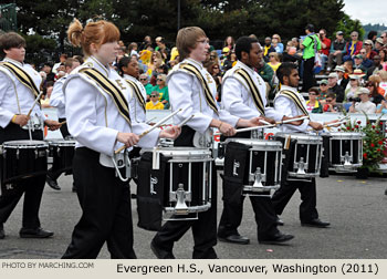 Evergreen High School Washington Marching Band 2011 Grand Floral Parade Photo