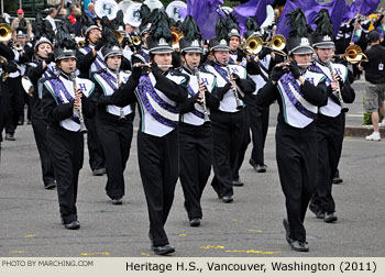 Heritage High School Washington Marching Band 2011 Grand Floral Parade Photo