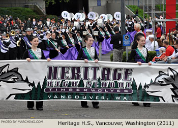 Heritage High School Washington Marching Band 2011 Grand Floral Parade Photo