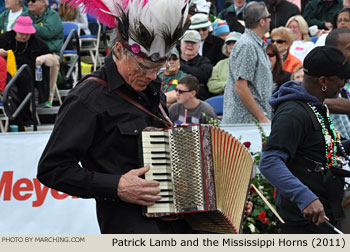 Patrick Lamb and the Mississippi Horns 2011 Grand Floral Parade Photo