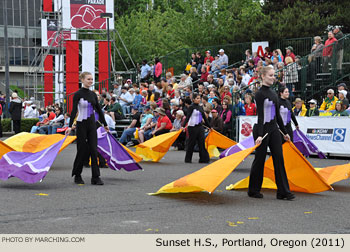 Sunset Oregon High School Marching Band 2011 Grand Floral Parade Photo