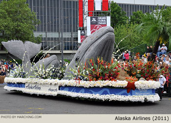 Alaska Airlines Float 2011 Grand Floral Parade Photo