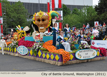 City of Battle Ground Washington Float 2011 Grand Floral Parade Photo