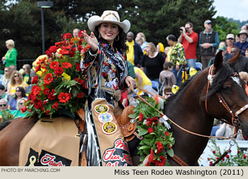 Miss Teen Rodeo Washington 2011 Grand Floral Parade Photo