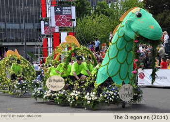 The Oregonian Float 2011 Grand Floral Parade Photo