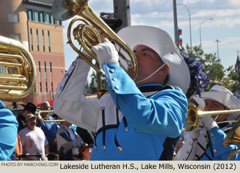 Lakeside Lutheran H.S. Band 2012 Calgary Stampede Parade Photo