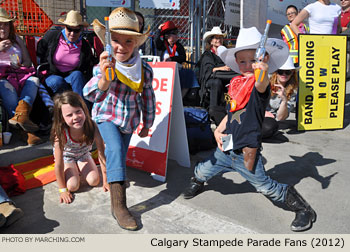 Young Parade Fans at the 2012 Calgary Stampede Parade Photo