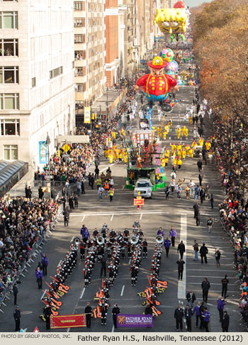 Father Ryan H.S. Marching Band Nashville Tennessee 2012 Macy's Thanksgiving Day Parade Photo