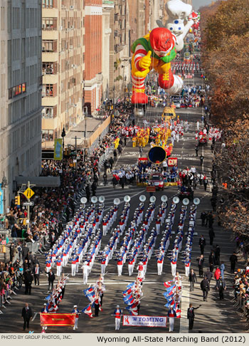 Wyoming All-State Marching Band 2012 Macy's Thanksgiving Day Parade Photo