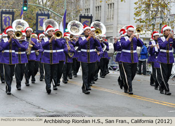 Archbishop Riordan Crusader Marching Band 2012 Oakland Holiday Parade Photo