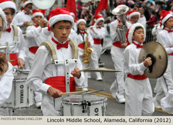 Lincoln Middle School Band 2012 Oakland Holiday Parade Photo