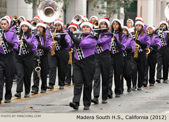 Madera South High School Band and Color Guard 2012 Oakland Holiday Parade Photo