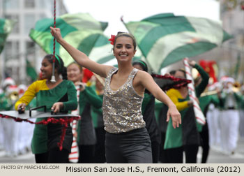 Mission San Jose High School Band 2012 Oakland Holiday Parade Photo