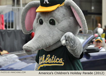 Oakland Athletics Mascot 2012 Oakland Holiday Parade Photo