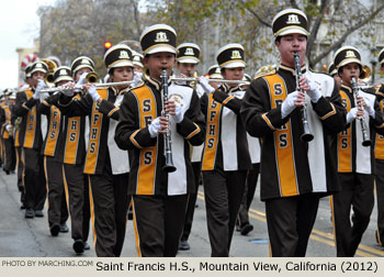 Saint Francis High School Marching Band 2012 Oakland Holiday Parade Photo