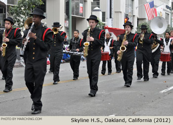 Skyline High School Marching Band 2012 Oakland Holiday Parade Photo